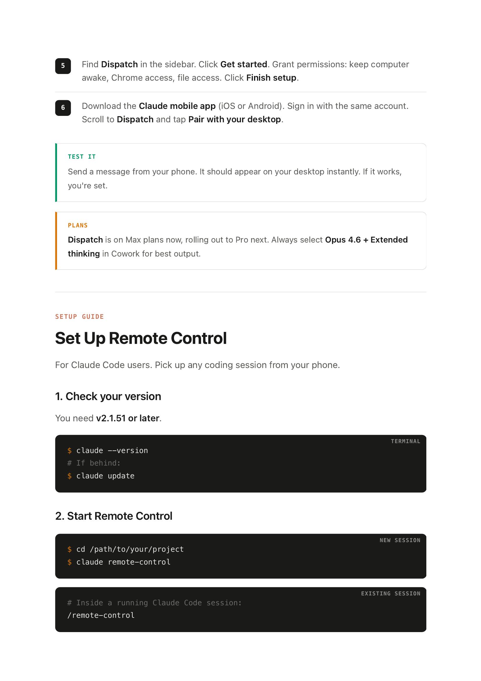 Claude Dispatch Setup Guide — Page 5